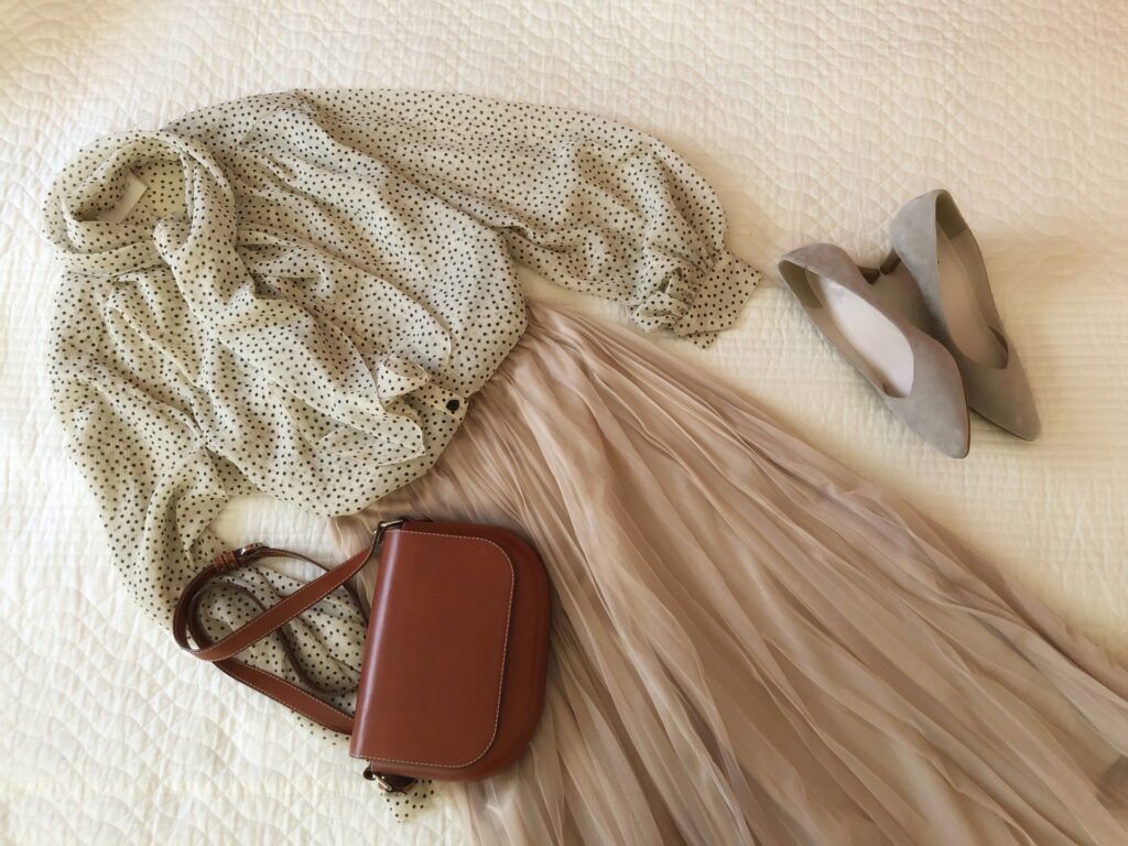 服のコーディネートの画像