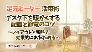 あったかグッズ-デスク下を暖かくする配置2026.3.22
