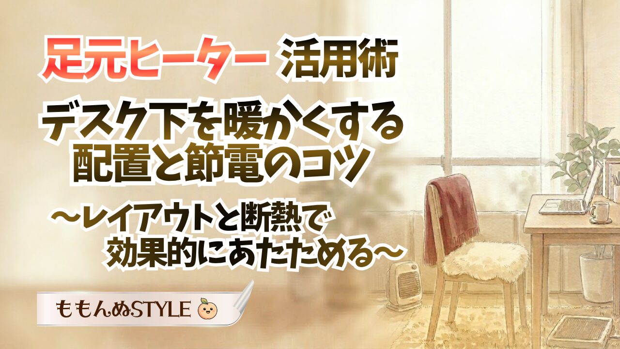 あったかグッズ-デスク下を暖かくする配置2026.3.22