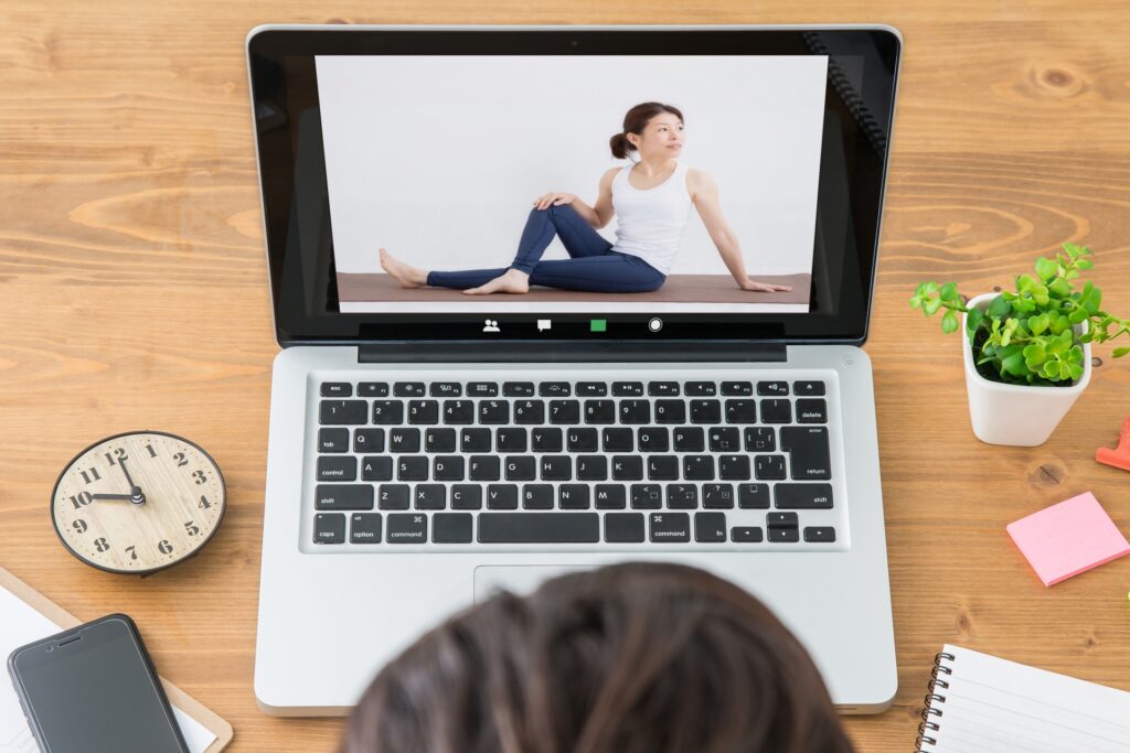 おうちフィットネス完全ガイド オンラインのレッスン画面