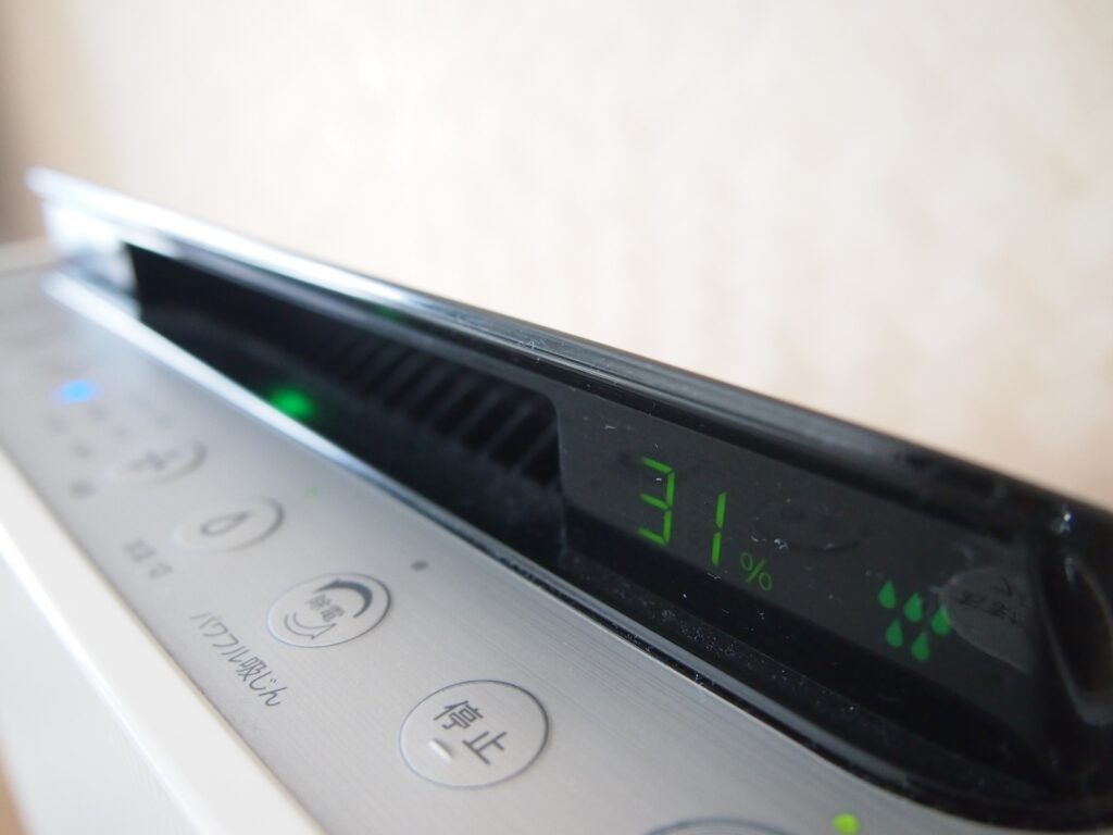 空気清浄機の正しい使い方 表示パネル